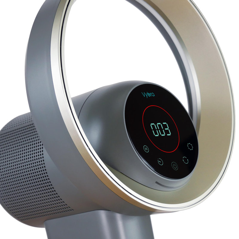 Vybra Halo Bladeless Smart Fan & Air Purifier with App & Remote Control - 9 Speeds with HEPA 13 Filter & UV Sterilisation, Adjustable Mood Lighting
