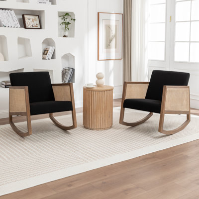 Chinnor Rocking Armchair With Rattan Armrests