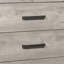 Commode de chambre à coucher bicolore à finition grise 1 pièce avec 5 tiroirs de rangement