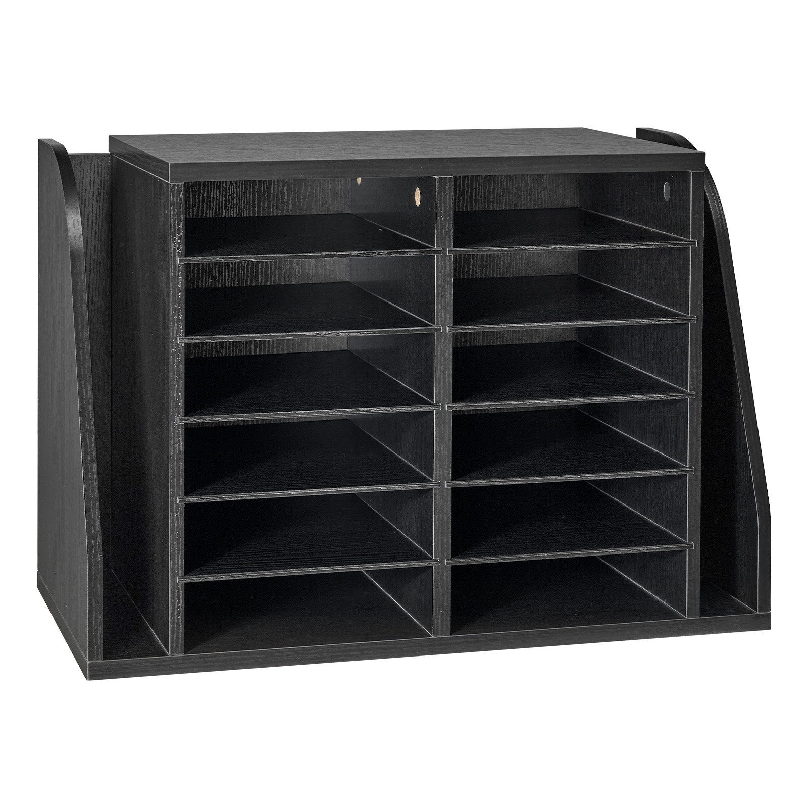 Mail Box Room Counter VEVOR Literature Organizer, 12 Compartments Office Mailbox with Side ...