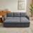 90.9'' L-Shaped Pull-Out Sofa Bed-624163970