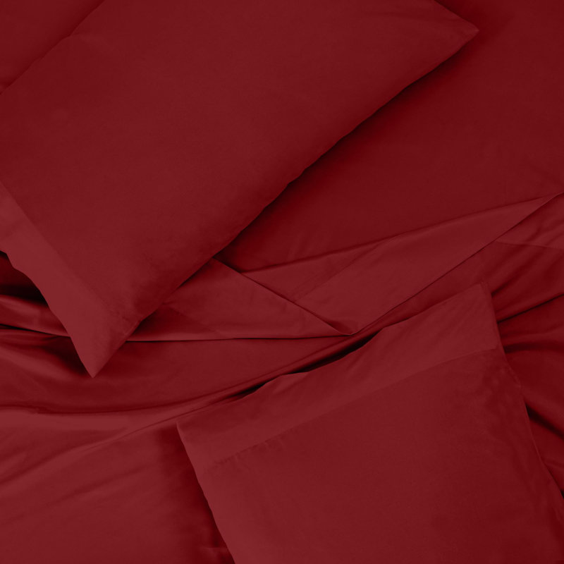 Royale Linens 300 Thread Count 100% Long Staple Combed Cotton Sheet Set - 4 Piece Bed Sheets - 1 Fitted, 1 Flat & 2 Pillow cases - Soft Cool & Crisp Sheet Set