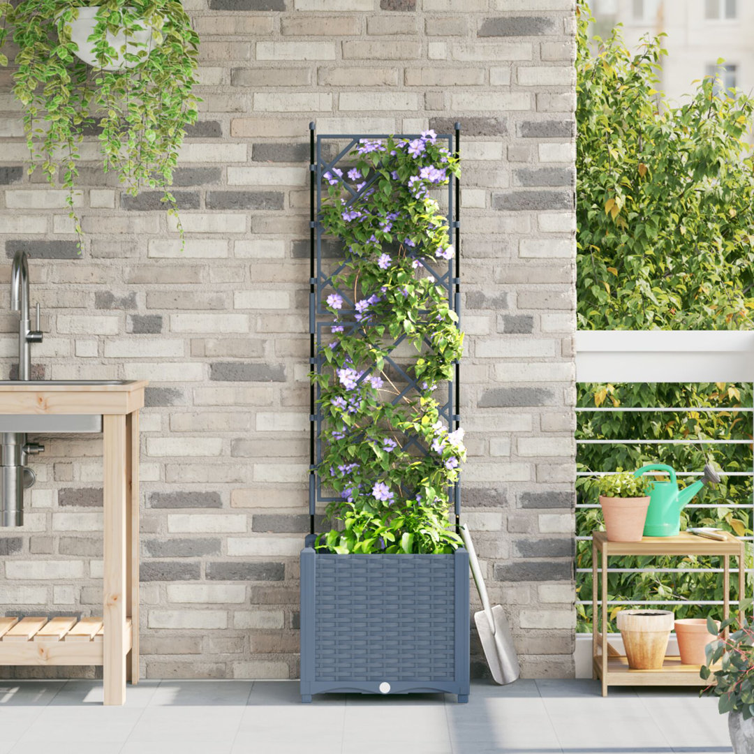 Garden Planter Steel Outdoor Container Modern Decor Terrace Stylish Pot