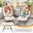 Outdoor Club Chairs with Ottomans and Cushion