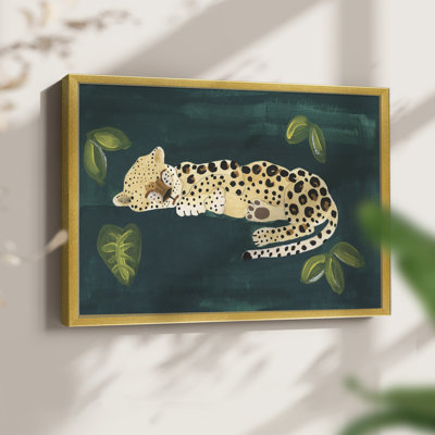 Léopard léthargique II - reproduction encadrée - réarmable
