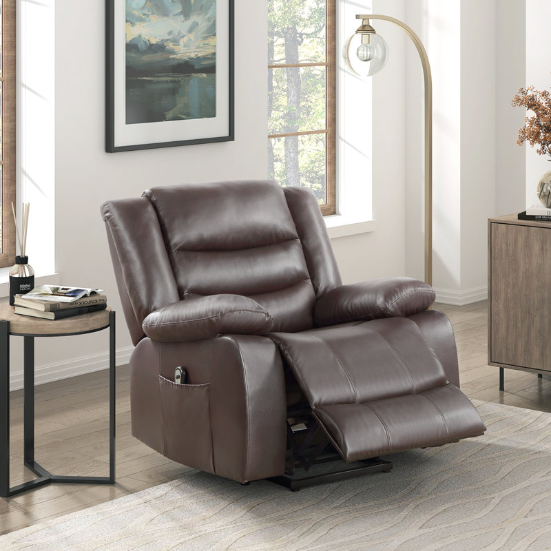 Living Room Furniture Recliner Chair, Brown 