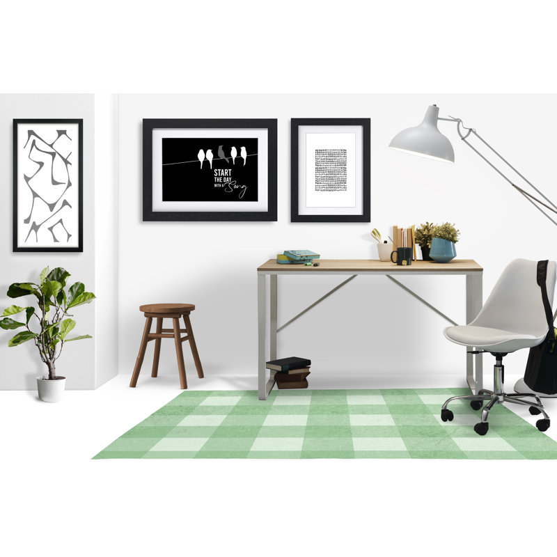 Tapis de chaise rectangulaire Chico, L 36 po x L 60 po, Menthe