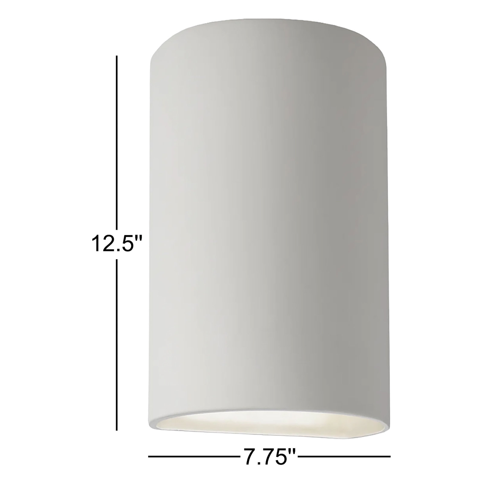 Pacursa 2-Light Dimmable Ceramic Flush Mount Sconce, 12.5" H x 7.75" W x 6.25" D, Incandescent (Not included)