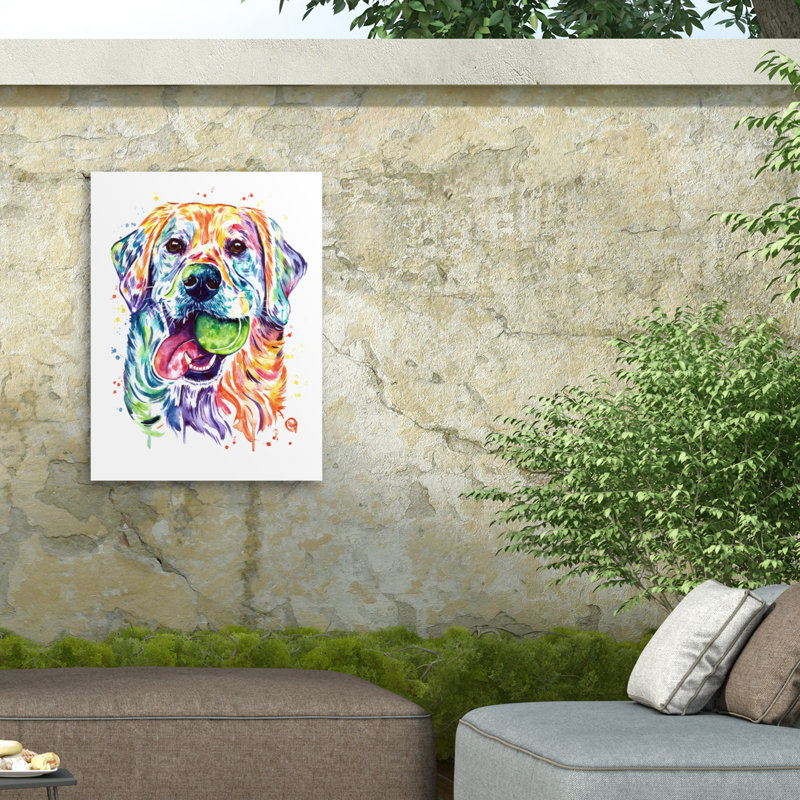 Toile d'extérieur Lisa Whitehouse Golden Retriever, H 18 po x l 24 po