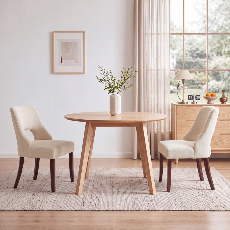 Chaise de salle à manger rembourrée Arlene, Beige