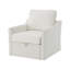 Fauteuil pivotant avec tissu chenille doux