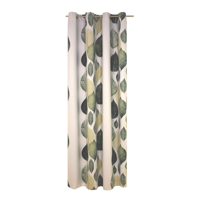 Rajesh Blackout Single Curtain Panel, 255cm H x 145cm W, Grey
