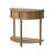 31.5" Farmhouse Grooved Half-Moon Console Table For Living Room, Hallway, Entryway Or Foyer