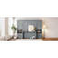 Lit escamotable double pleine grandeur avec placard, tiroirs et tablettes pour économiser de l'espace et une vie moderne en gris-745000003