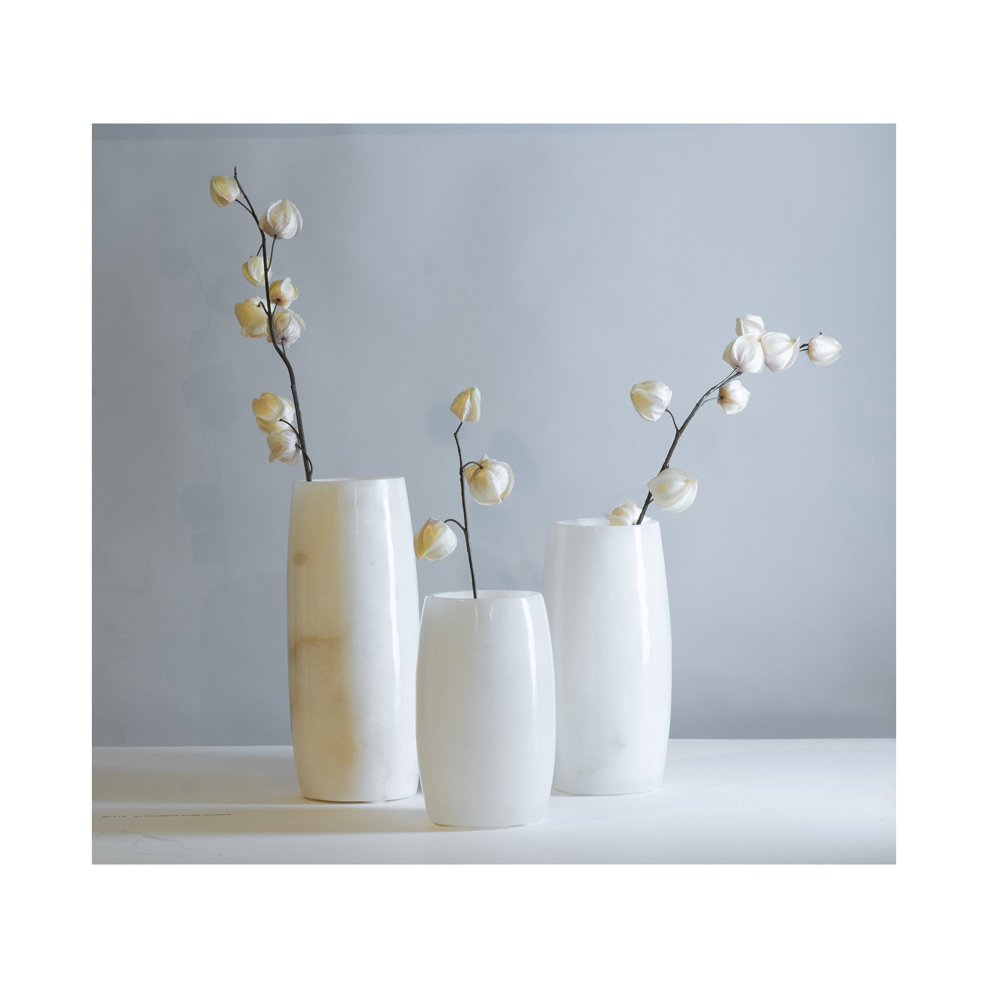 Claudine Stoneware Table Vase, 8" H x 4.75" W x 4.75" D