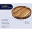 Bois d'acacia - Service rond moderne de 22 po ...