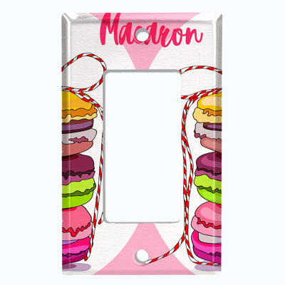 Plaque d'interrupteur en métal (prise Macaron - bascule simple)