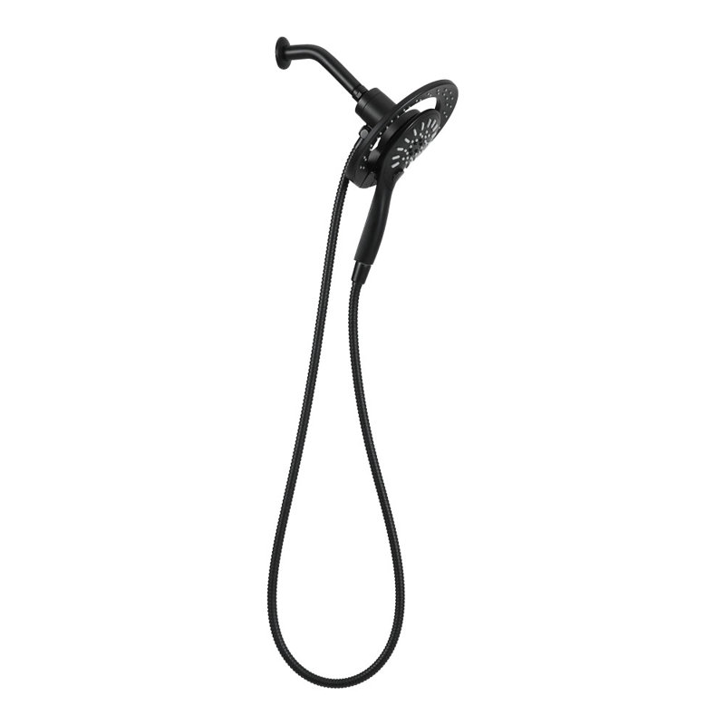 Matte black submixed combination shower kit