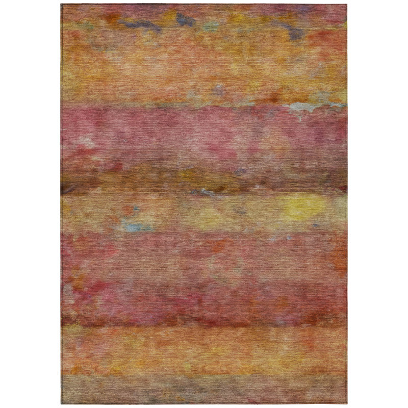 Machine Washable Indoor/Outdoor Matteson ACN2311 Stripes Rug, Rectangle 2'6" x 3'10"