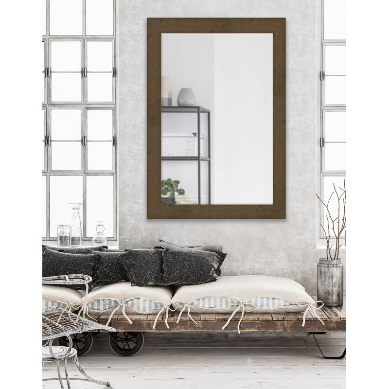 Miroir de salle de bain Oakwood, 30 po x 26 po, Brun pâle