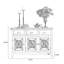 Buffet brun + bois massif + fer + verre