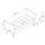 Banc de lit 51,5 po avec rangement en velours bleu marine-1120717686