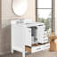 Meuble-lavabo en bois massif avec lavabo, conception moderne, 36 po