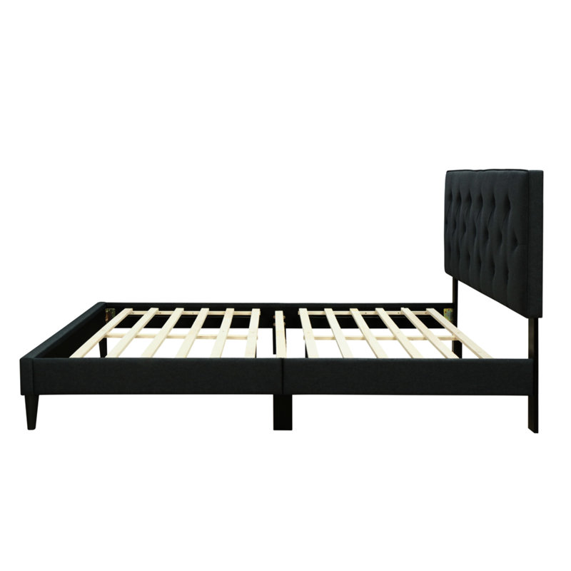 Lit dans une boîte avec tête de lit noire Profondeur, hauteur 52,5 po, taille simple, largeur 43 po, profondeur