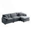 Canapé modulaire surdimensionné à 3 places avec repose-pieds et canapé en L avec repose-pieds-1057497731