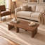 Table basse Mid-Century moderne en bois pour le salon, table d'appoint réglable gratuite, ensemble de 2-398776097