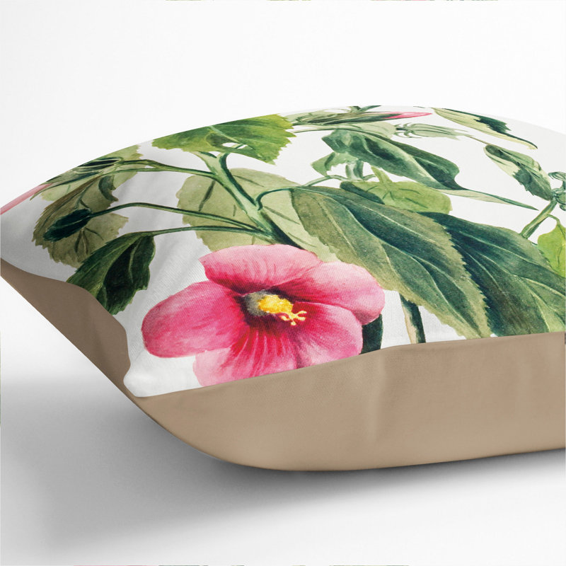 Rose Gentian Floral Scatter Cushion, 55cm H x 55cm W x 20cm D, Stone