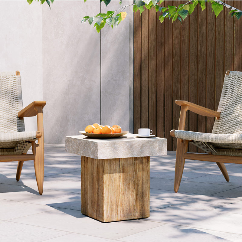 Chakiya 19.7 L x 19.7 W Outdoor Concrete Table
