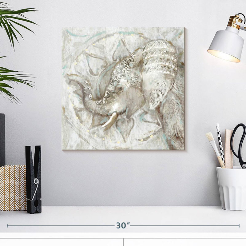 Brampt Ivory Elephant, 16" H x 16" W