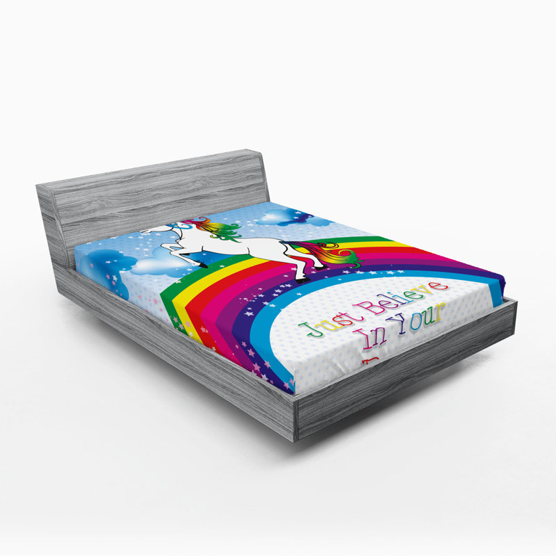 Multicolore Ambesonne, Drap-housse de taille très grand californien