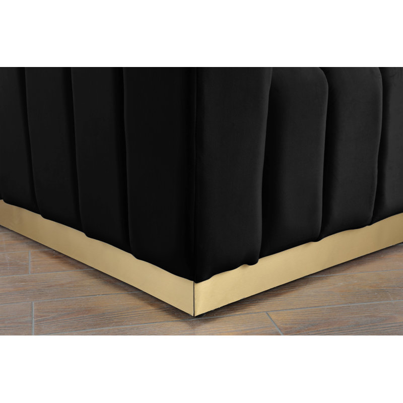 Canapé à accoudoirs tuxedo 86,5 po Tyneside, Noir