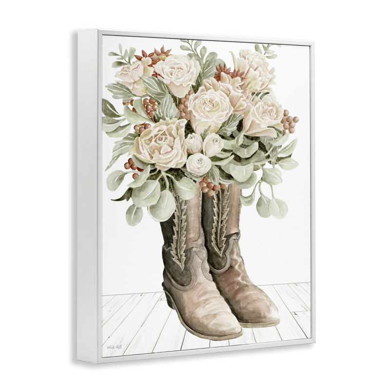  Bottes de bouquet chic encadrées par estampe numérique par Cindy Jacobs, H 20 po x l 16 po
