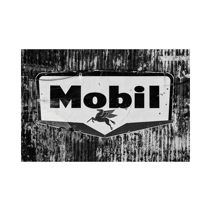 Black Arizona Series - Mobil - Wrapped Canvas Rectangle Print, 30.48 cm H x 45.72 cm W