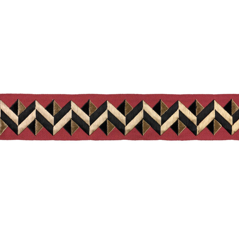 Zigzag Moderne Tape Trim, Red