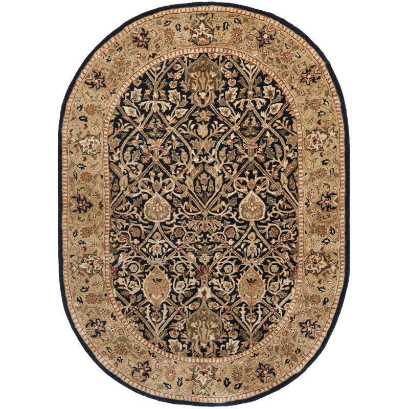 Evie New Zealand Wool Oriental Rug, Oval 7'6" x 9'6"