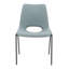 Chaise de salle à manger sans accoudoirs Desi (ensemble de 2) gris azur-125402646