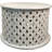 Mango Wood Round Coffee Table With Intricate Diamond Cutout Base, Distressed Farmhouse Style