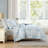 Laura Ashley Anja Textured Toile Blue Comforter Bonus Set-113930618-113930626