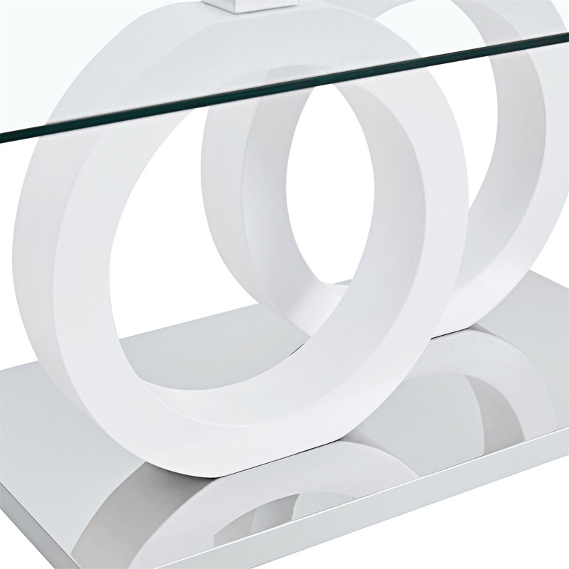 Coffee Table, White/Silver