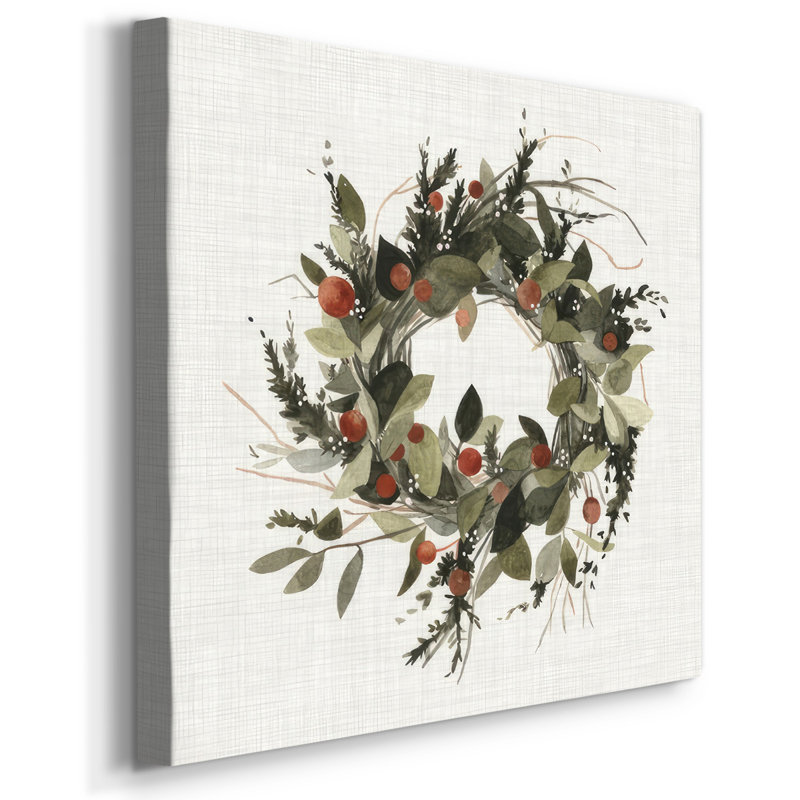 «Farmhouse Wreath II», reproduction sur toile, H 24 po x l 24 po x P 1,5 po