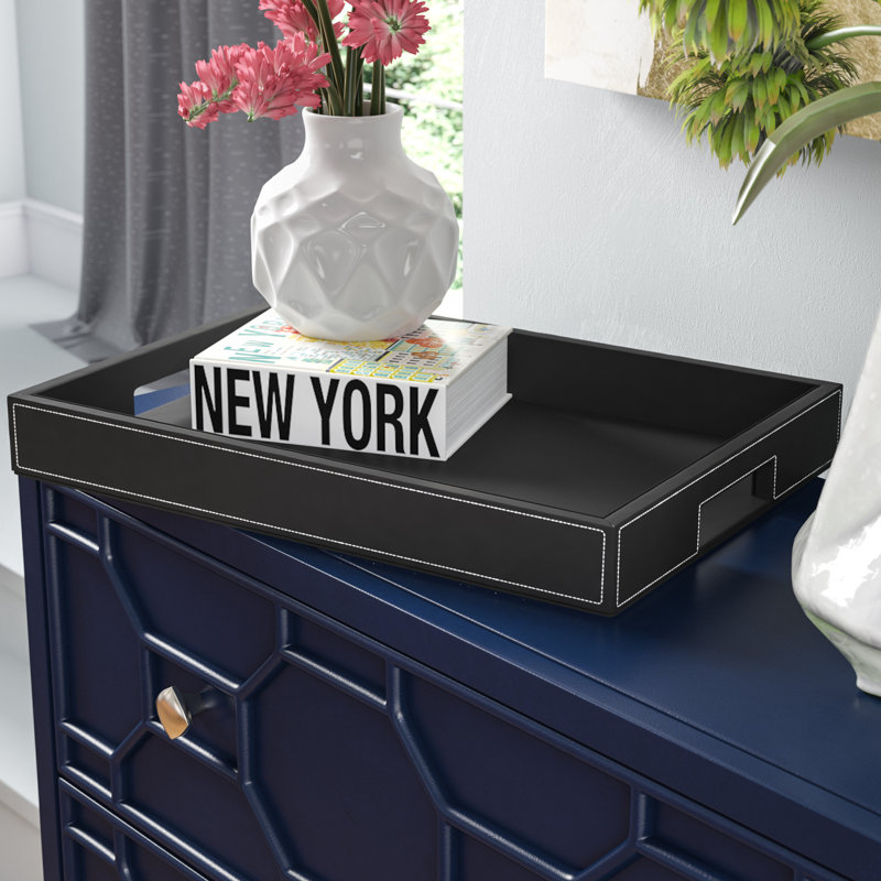 Reisinger Leather / Faux Leather Tray, Black