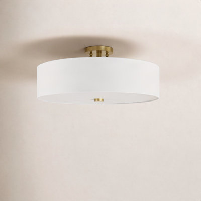 Flaire Fabric Semi Flush Mount