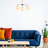 Elegant Copper Chandelier, Adjustable Height, 22 x 22 x 17 in | Metal Body with Glass Cap, Max Bulb Size: 2.4 in Diameter x 3.5 in Height | Vintage Modern Scandinavian Design, Perfect for Dining Rooms & Living Spaces-1102688819-1102688817