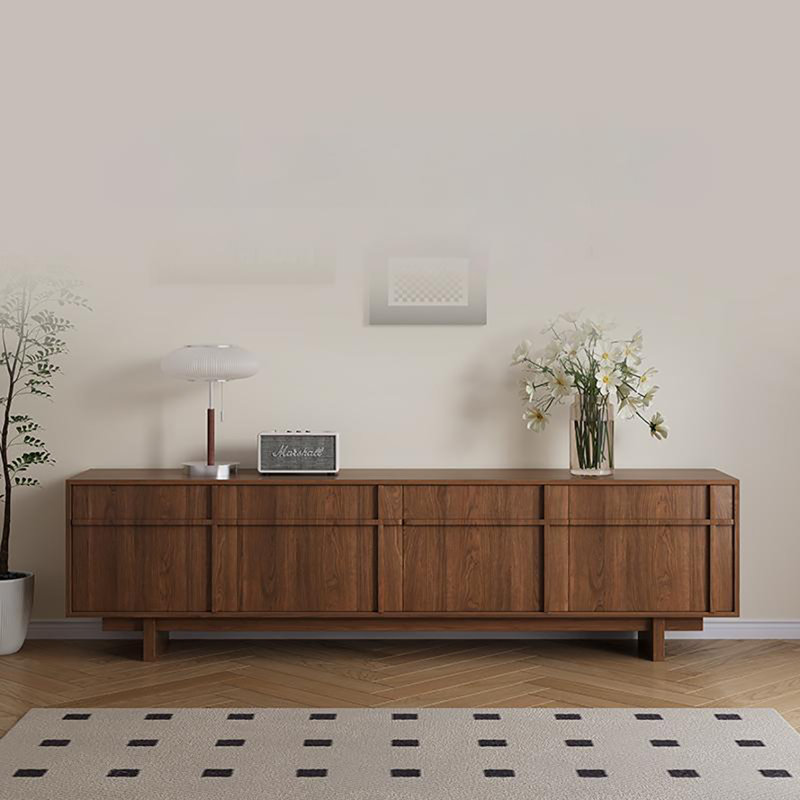 Meuble télé Casier en bois massif, 86.6"