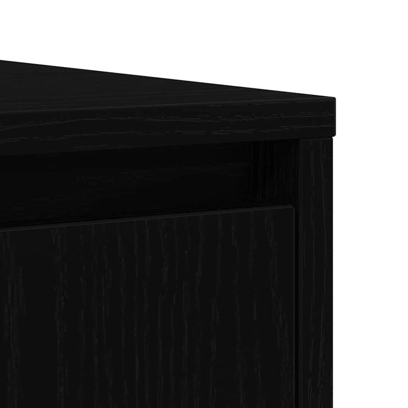 Sideboard 85X34x76 Cm Engineered Wood, Black Oak
