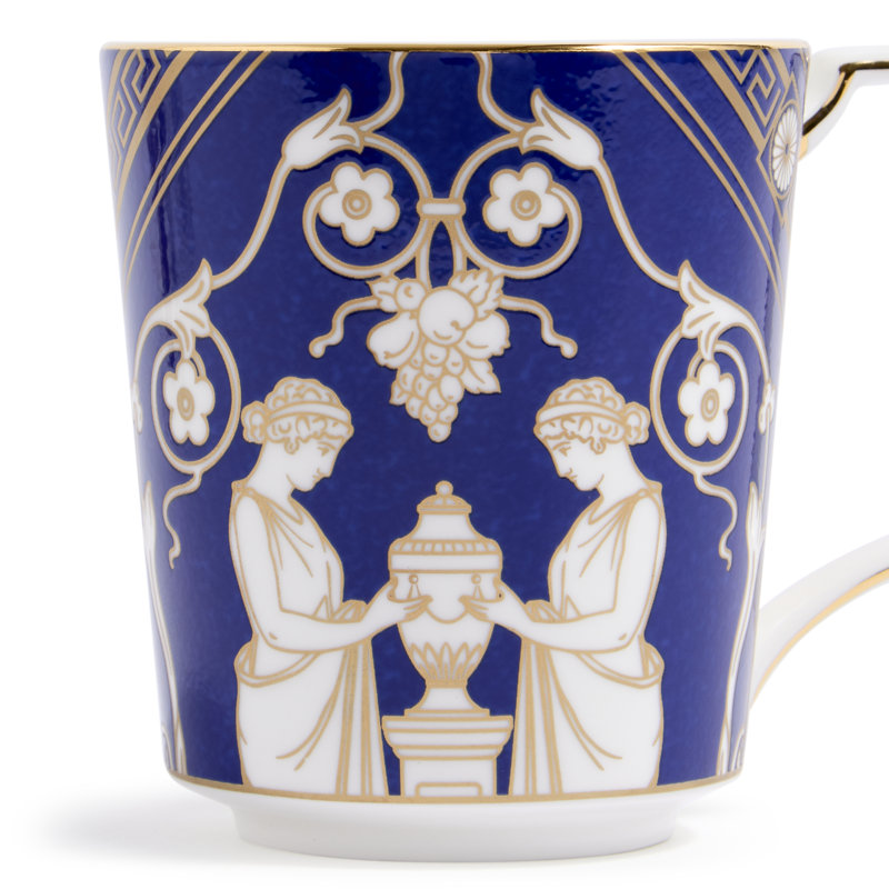Wedgwood Renaissance Gold Mug 10.1floz, Set of 2, Blue/Gold